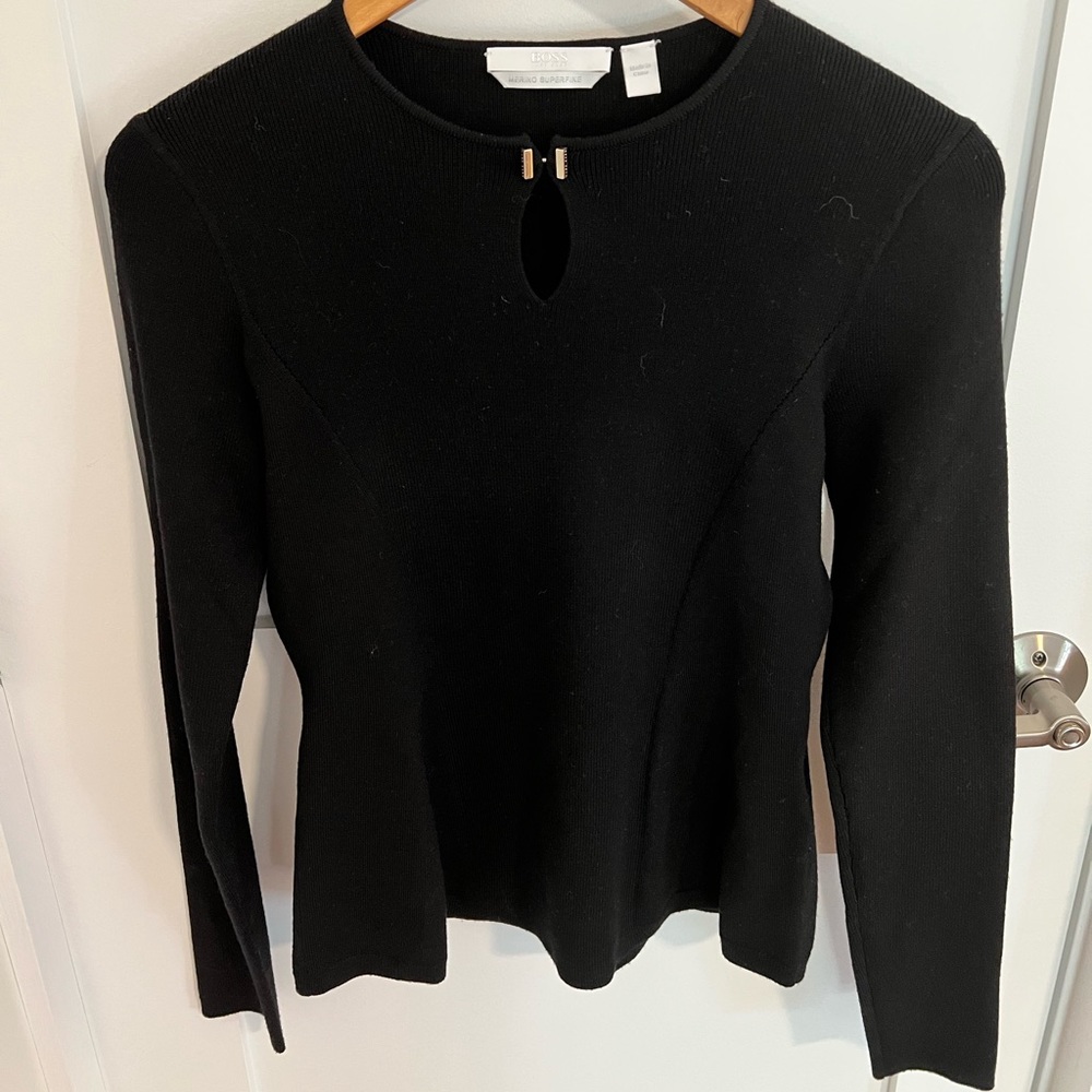 Hugo boss size XS slightly fitted/peplum sweater
